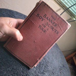 The banner Boyscouts on a tour vintage book